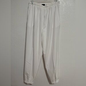 Kaelin Women’s white track Pants With elastic Waist sz L/p